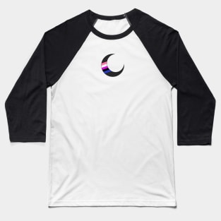 Genderfluid Pride Crescent Moon Baseball T-Shirt